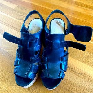 Coach Leather Gladiator Wedge